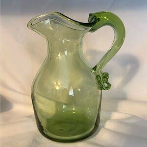 Green Glass Pitcher